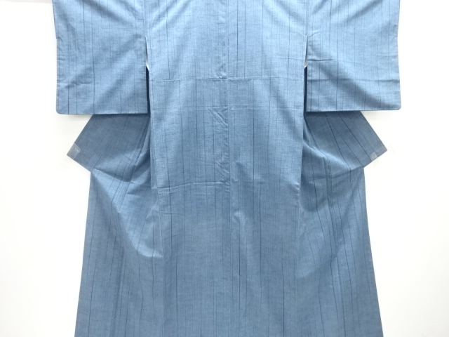 JAPANESE KIMONO / ANTIQUE KIMONO / SILK / TSUMUGI / WOVEN STRIPE